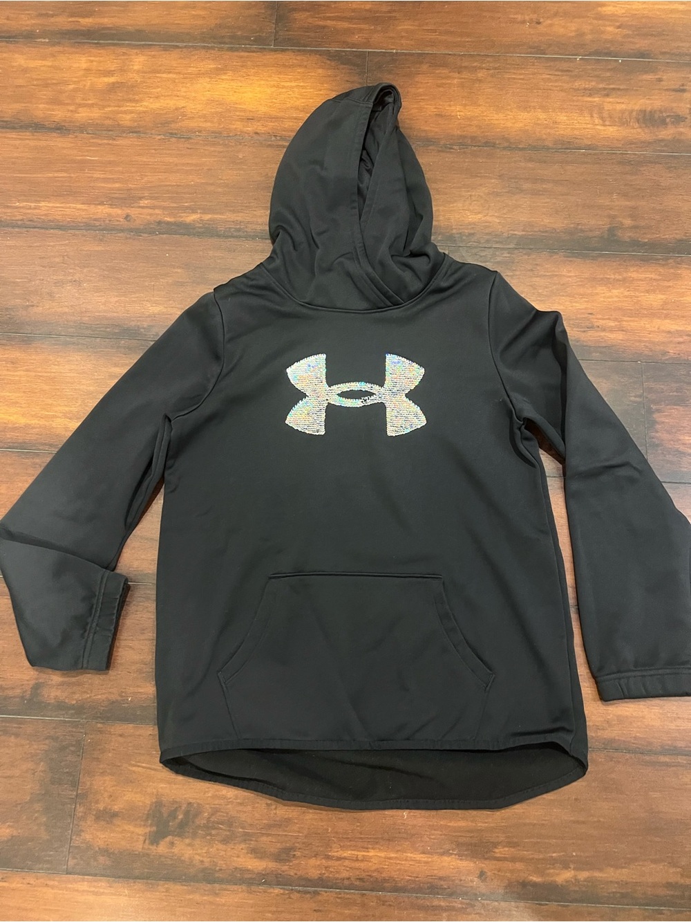 Under Armour Black Hoodie with Iridescent Logo